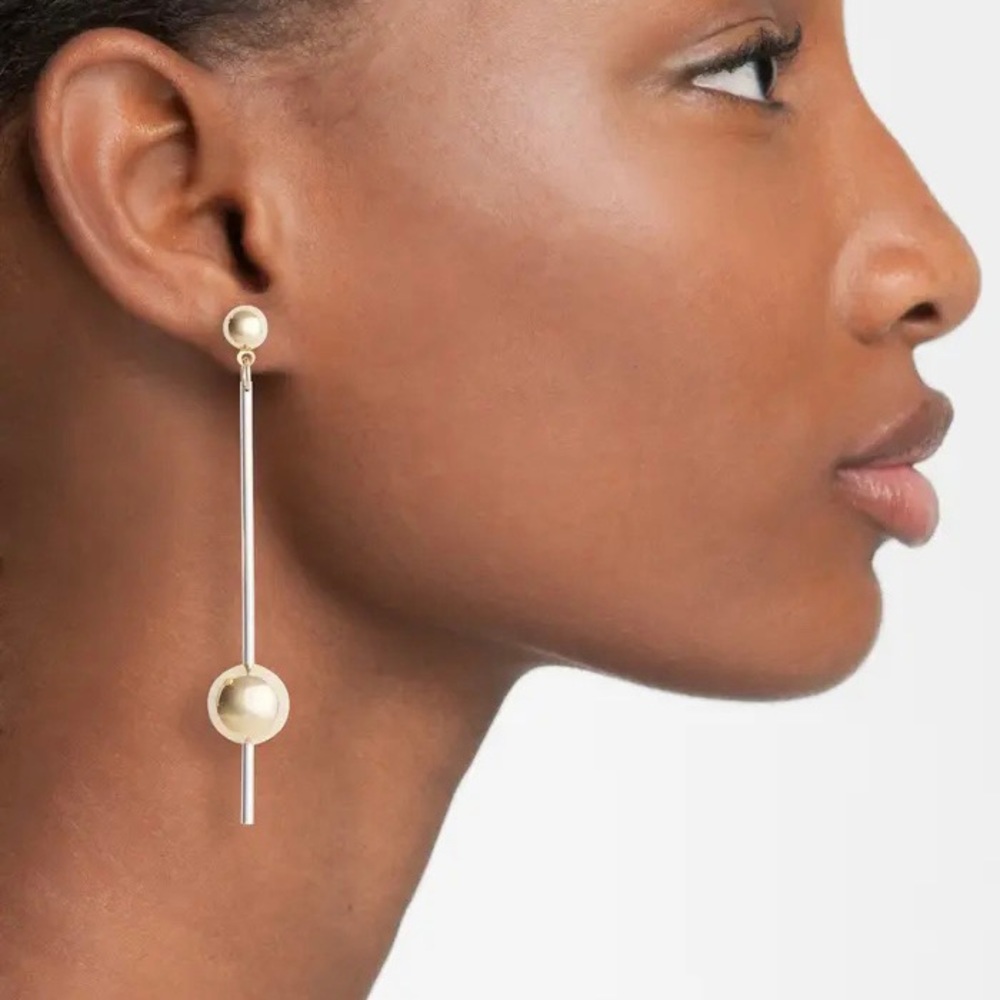 Argento Vivo Sterling Silver Stick Ball Earrings